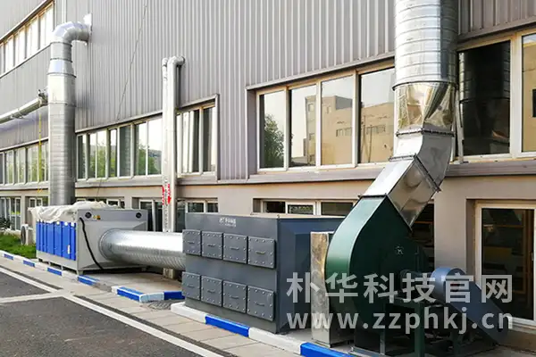 郑州注塑机厂有机废气VOCs处理设备安装即将结束 