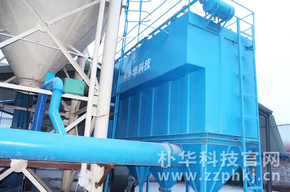 河南某耐火材料厂除尘项目分室脉冲布袋除尘器安装完工