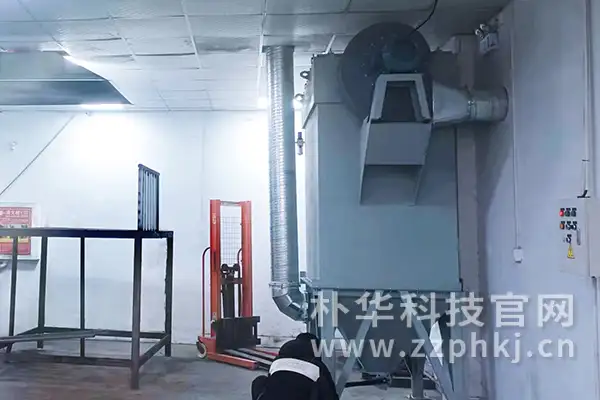 河南某磨料磨具厂车间除尘器完成安装