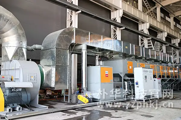 陕西一喷漆房90000风量活性炭吸附催化燃烧处理废气项目
