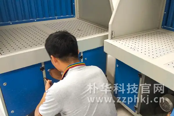 原阳某打磨车间打磨台除尘器完成安装