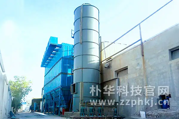 阿尔及利亚高温除尘设备+双碱法脱硫设备安装现场