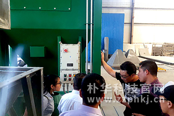 客户车间现场考察，了解除尘设备制作进程