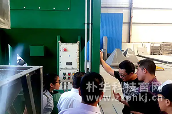 客户车间现场考察,了解除尘设备制作进程