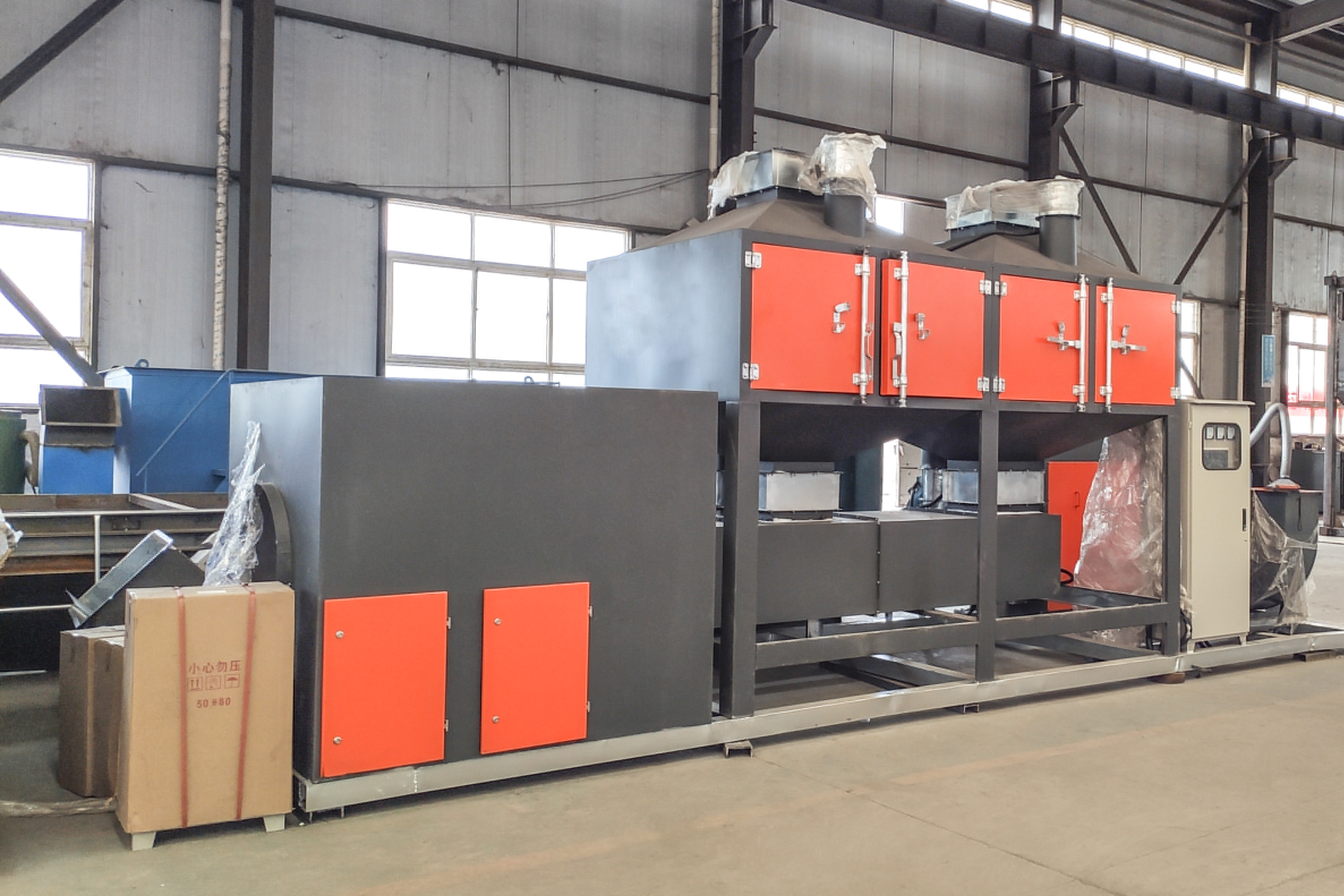 郑州朴华科技环保设备生产车间一角