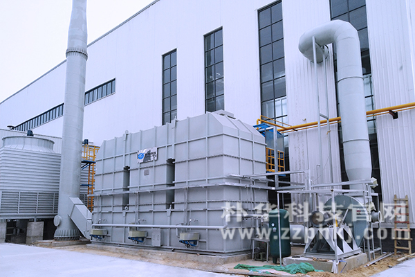 现场安装完成的RTO蓄热氧化设备